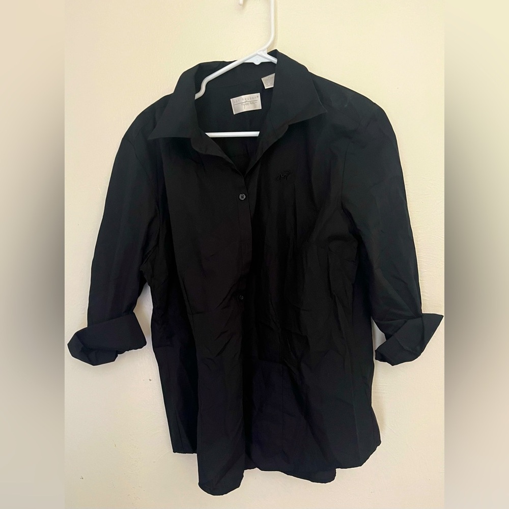 Van Heusen Black Classic Button Down Shirt